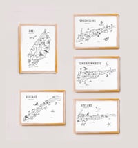 Waddeneiland Artprint Texel, Vlieland, Terschelling, Ameland of Schiermonnikoog  