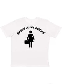 ‘BAGGAGE CLAIM COLLECTION’ WOMENS TSHIRT (WHITE)