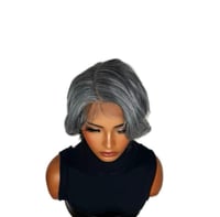 Image 2 of Davany| Silver Gray Layered Lace Front Wig