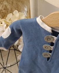 Image 3 of Baby Boy bodysuit for Sitter Photoshoots |Liam | 9-12 months | blue jeans