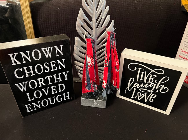 Alabama Denim Tassel Earrings 