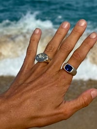 Image 1 of blue sapphire signet 