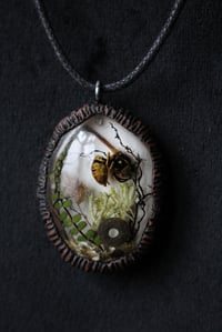Image 1 of Dead Good wasp and fossil diorama necklace 