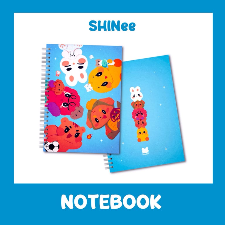 [NOTEBOOK] SHINee OT5 Mascots - A6 Spiral Notebook  