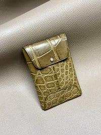 Image 1 of Military Green Alligator "Hotel Cardholder"