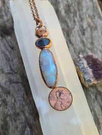 Image 2 of Electroformed Jelly opal necklace 13