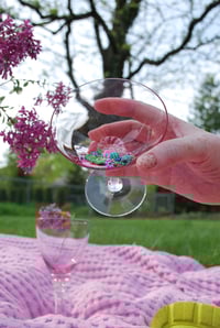 Image 3 of Tulip Drop Beaded Charm – Handmade Floral Pendant