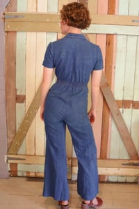 Image 6 of Vintage 70s denim jumpsuit Size XS/S