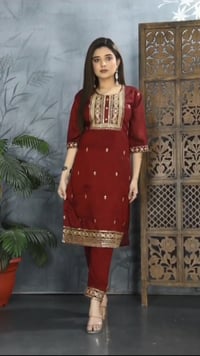 Image 1 of Soft Silk Kurtha Set - Design #13