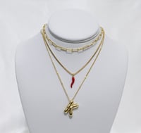 Image 1 of Red Italian Horn Necklace 