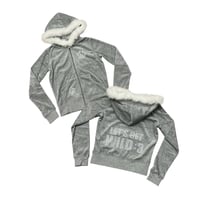 Image 1 of grey get_wild velour hoodie S-L