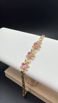 Image 1 of GOLD TEDDY BEAR BRACELET 