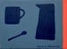 Image of Cup, Jug and Spoon on Blue
