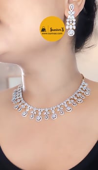 Image 1 of Jean CZ Australian Diamond Necklace Set Copy
