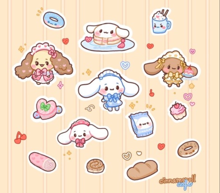 Image of Cinna Cafe Sticker Sheet