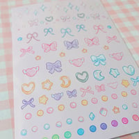 Image 2 of 100+ Cute Deco Bead Jewelry Deco Sticker Collection