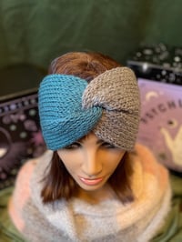 Image 1 of "Cozy with a Twist" Hand-Knit Ear Warmer 