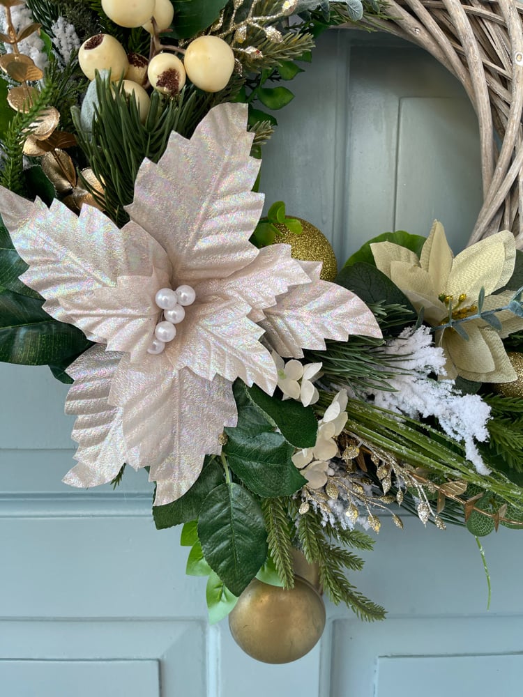 Image of 35cm Champangne Poinsettia 