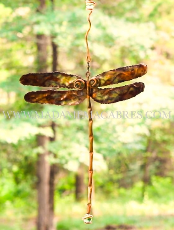 Image of Copper Dragonfly - Wind Spinner