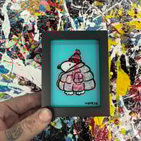 Mini Puffy coat Paint splatter coat