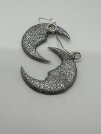 Image 1 of Silver glitter earrings