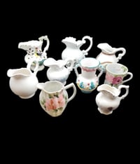 Image 1 of 9 Vintage Minature Pitchers/Vases