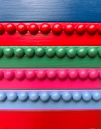 Image 3 of Painted Patchwork Tray (Red)