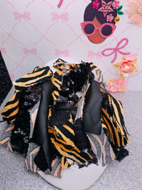 Image 2 of Striped Hoop Earrings 