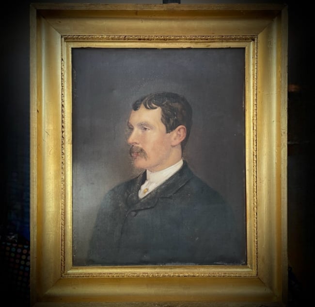 Antique Portrait of a Gentleman with Gilded Frame