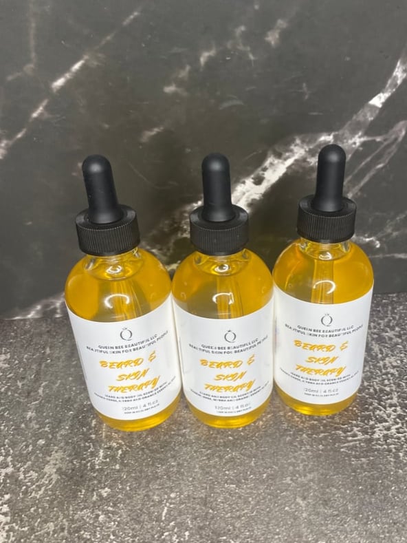 Image of  Beard & Skin Therapy-Beard & Body Oil Scented w/Frankincense, Myrrh & Orange Essential Oils