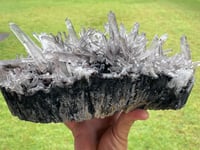 Image 25 of Laser Quartz Cluster In A Bed Of Hematite #1808
