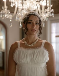 Image 2 of 1950s Flower Birdcage Veil