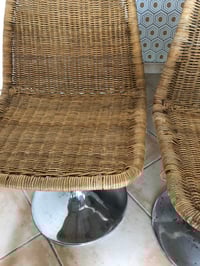 Image 4 of Serie 4 chaises osier pied Tulipe