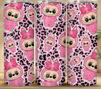 Labubu pink leopard 20oz tumbler