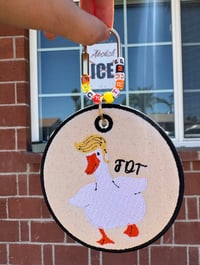 Image 3 of F@UCK TRUMP - FDT Embroidered Bag Tag