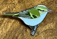 Image 2 of Pallas's Warbler - No.107 - UK Birding Pins - Enamel Pin Badge