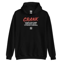 Image 1 of LOVEDCGOGO "C.R.A.N.K. - Congo Rhythms Amplified Next to Kicks & Snares" Dark Unisex Hoodie
