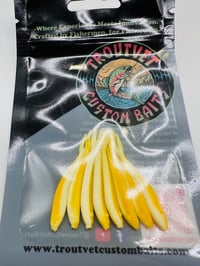 Yellow & White Micro Minnow 8 pcs