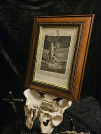 Image 2 of "Davids victory over Golliath” 1800s Bible page with preserved web 