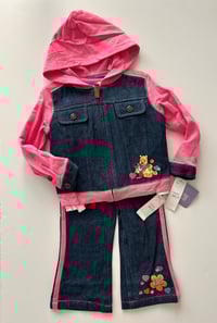 Image 1 of Flower Denim Pooh set 