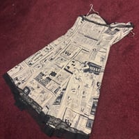 Image 9 of silk moschino pin up newspaper dress