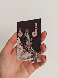 Image 2 of Kitsune flames | Hard enamel pin