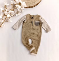 Image 1 of Newborn boys romper Federico | tones of beige