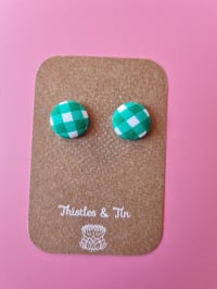 Image 5 of Gingham Fabric Studs