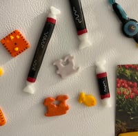 Image 4 of Fused glass bread clips (loose or as magnet)
