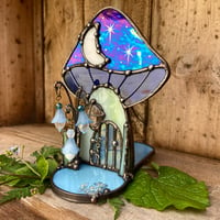 Image 4 of Blue Floral Mushie Cottage Candle Holder 