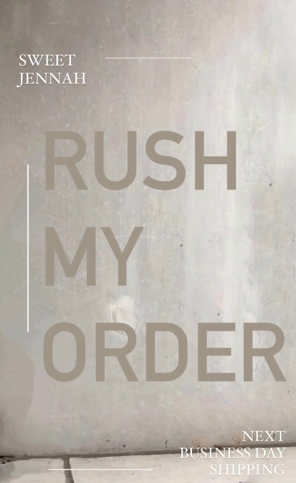 Image of Rush My Order Please 