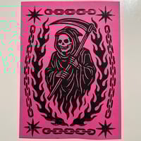 Image 8 of Grim Reaper Linocut Prints