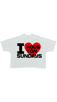 I LOVE SUNDAYS IN HOUSTON CROP TOP 