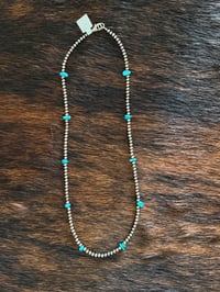 3mm Sterling Silver & Nugget Turquoise 